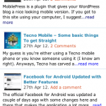 how to add post summary and thumbnial images to mobilepress