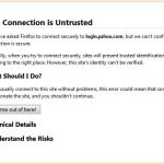 this connection is untrusted