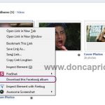 how to download your facebook album