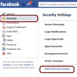 how to deactivate your facebook account