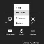 win 8 hibernate