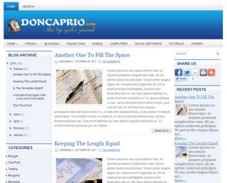 Don Caprio Free Blogger Template