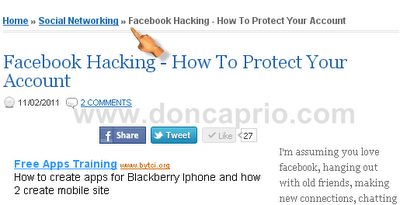 Adding Link Tree / Breadcrumb Navigation Above Blog Posts