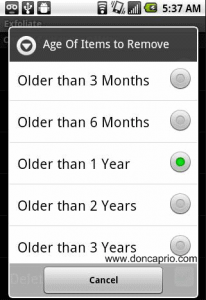 remove old posts on facebook timeline with your android phone