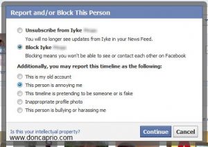 blocking annoying friends on facebook