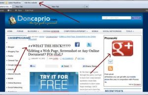 how to edit a website page or online document