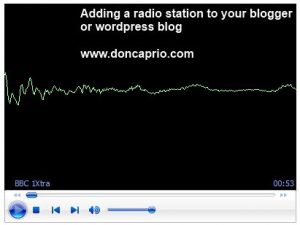 embed a radio station in your blog or website