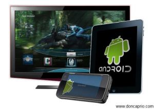 Myriad Alien Dalvik allows you to run android applications on iPad, iPhone, Meego and other non android devices