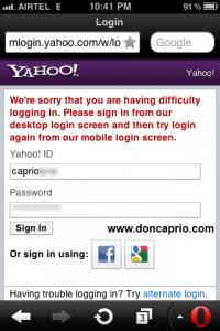 how to fix yahoo mail login error