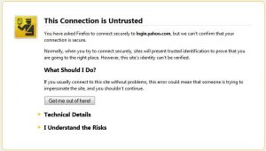 this connection is untrusted
