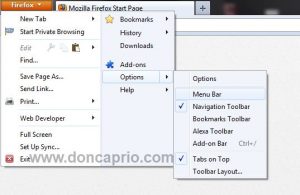 restore old layout to firefox 13