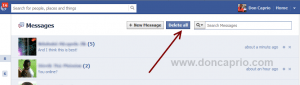 delete all facebook messages