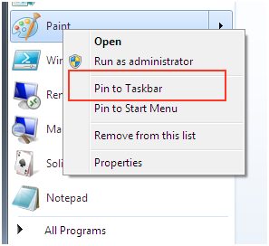 taskbar in windows 7