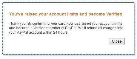 verify a paypal acccount in unsupported countries