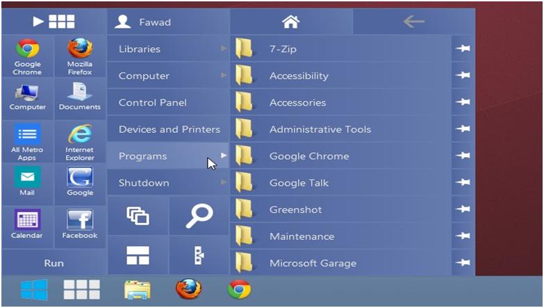 windows 8 start menu