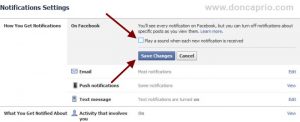 mute facebook notification sounds