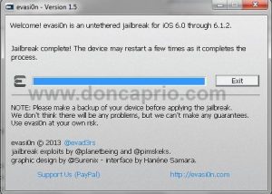 evasi0n 1.5 jailbreak iOS 6.1.2
