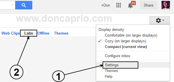 GMAIL settings