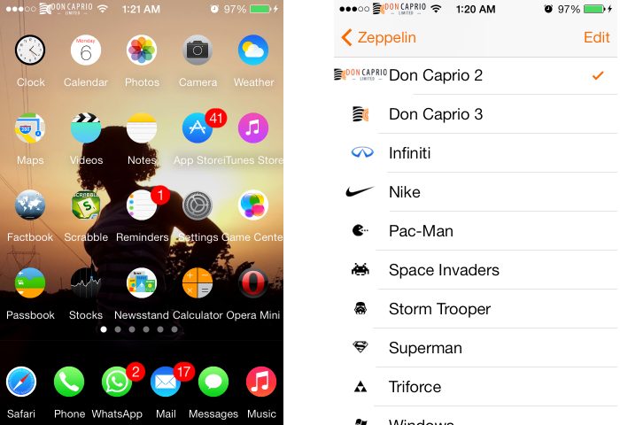 how to create custom zeppelin logo for ioS 7