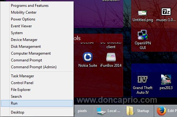 windows 8 run