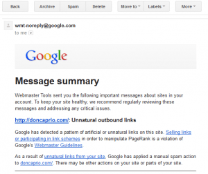 google manual penalty