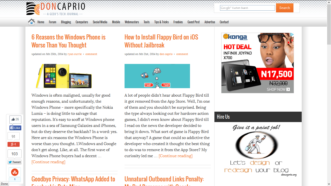 Download Free Don Caprio Genesis Child Theme 1.0