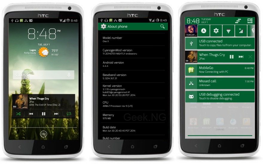 htc one x android 4.4 kitkat