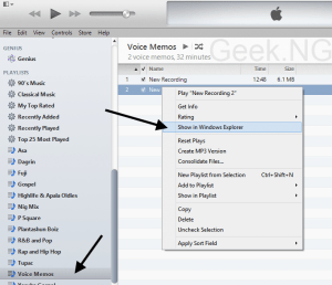 itunes recording