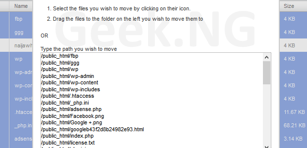 move wordpress files