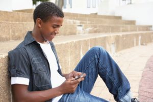 boy on phone