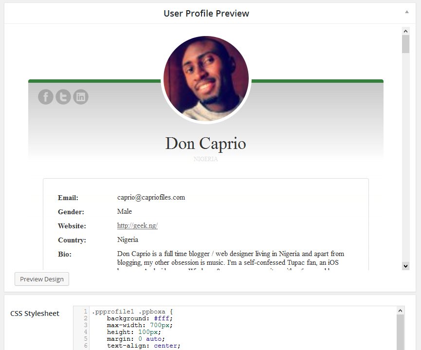 Edited Smiley profile theme