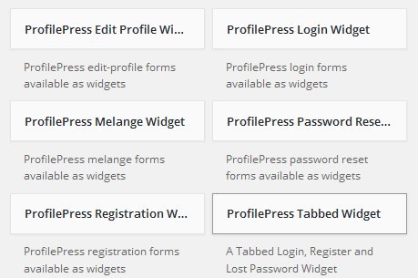 ProfilePress Widgets