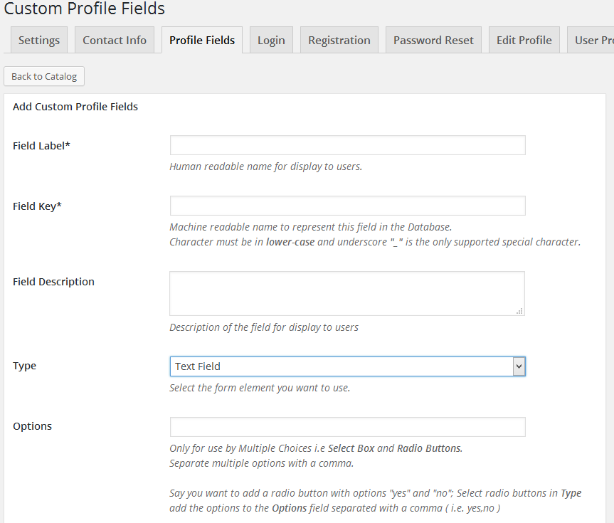 ProfilePress custom profile fields ProfilePress custom profile fields