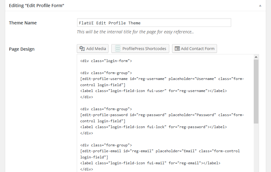 ProfilePress form builder