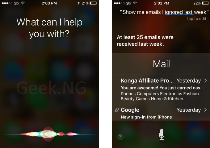 iOS 9 - Siri