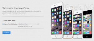 restore iphone backup