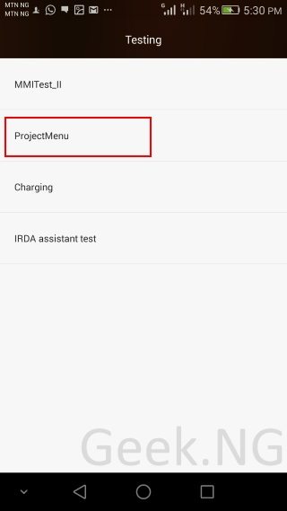 service menu on huawei honor 6 plus