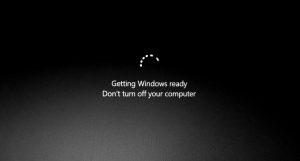 Windows 10 update screen