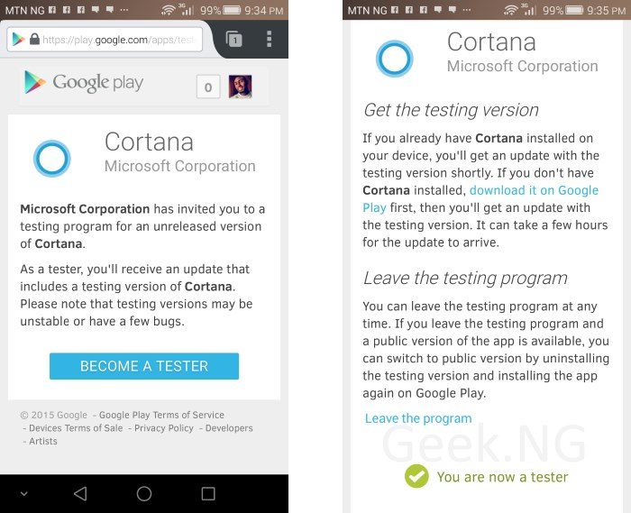 cortana for android beta