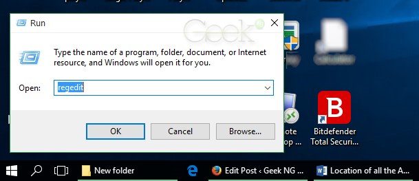 regedit