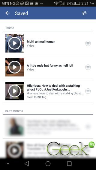 saved facebook videos