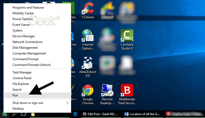 windows 10 run command