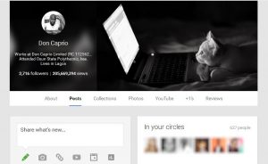Google + profile