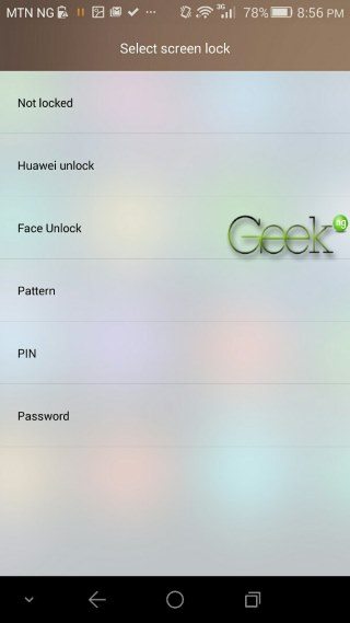android security unlock options