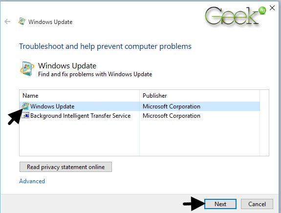 diagnostics troubleshooting wizard