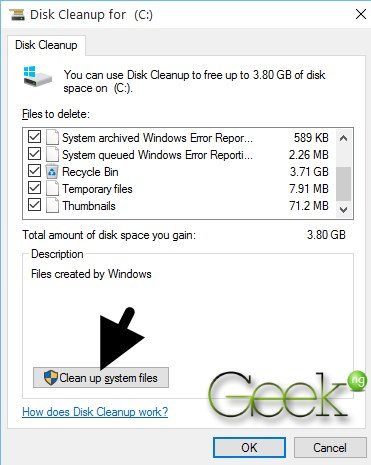 disk cleanup