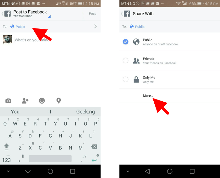 hide facebook post from one friend_