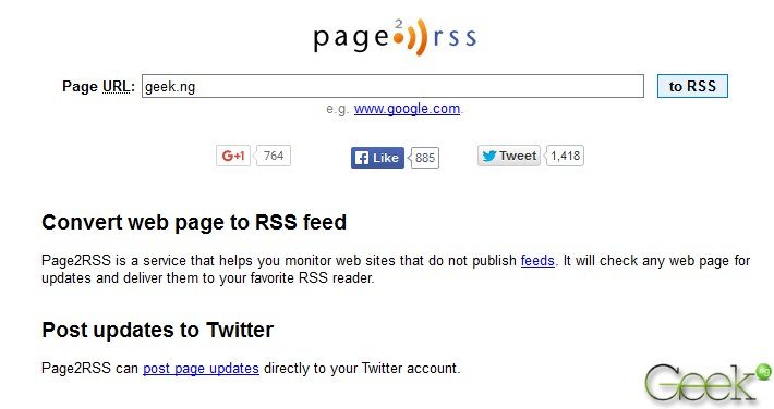 page2rss