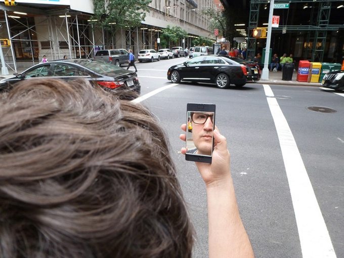 The most expensive NoPhone Selfie lets you send selfies to yourself via the mirror (image credit: KickStarter)