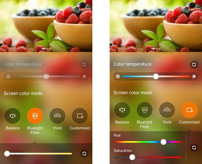display settings on asus zenfone selfie
